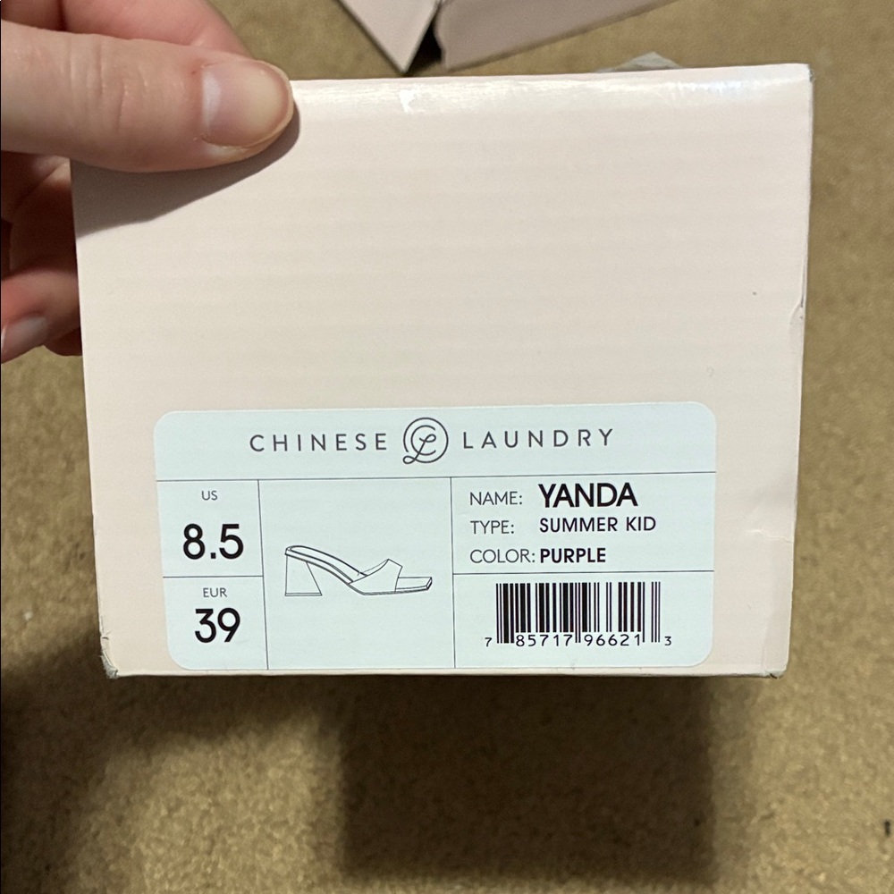 Chinese Laundry Purple Square-Toe Block Heels - Picture 2 of 3